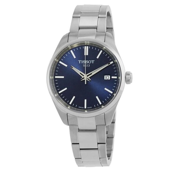 NWT Authentic Tissot PR 100 Quartz Blue Dial Women's Watch - Picture 1 of 3